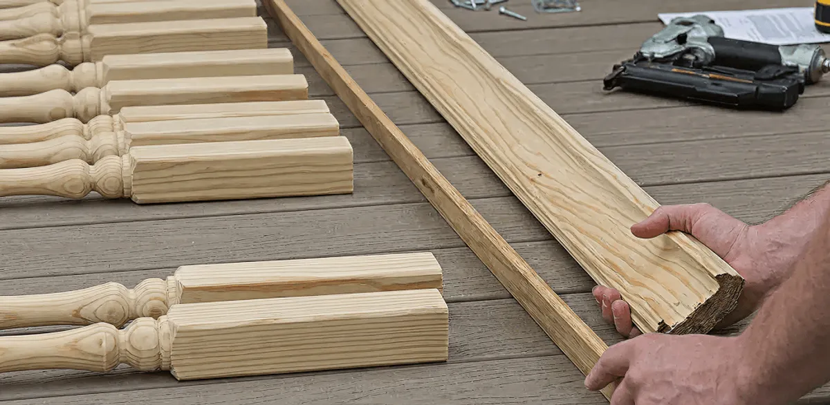 Handrail installation materials and wood components for stair rail work in Milwaukee, WI